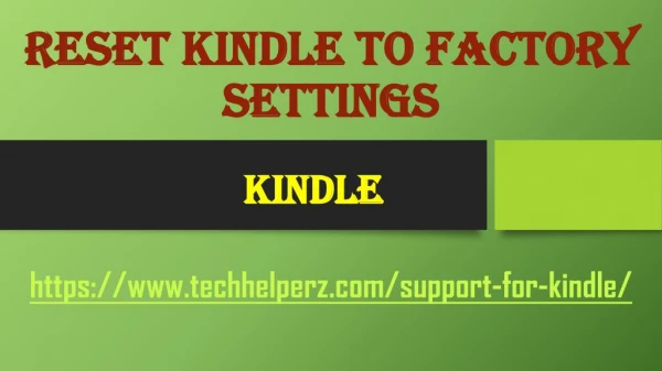Reset Kindle To Factory Settings. (Check Here)