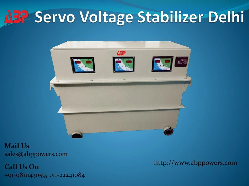 servo voltage stabilizer delhi
