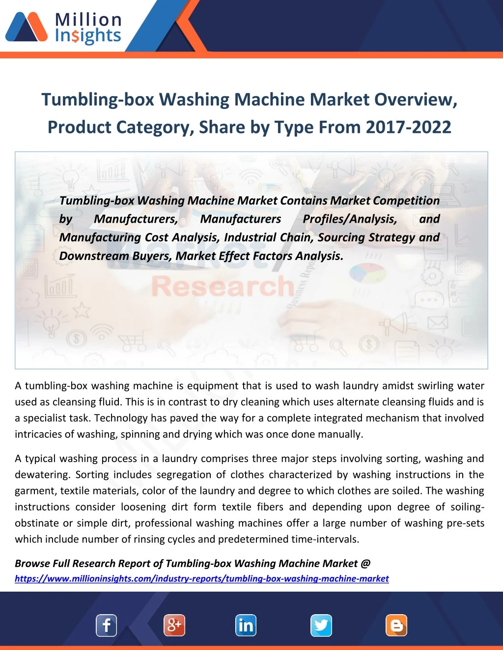 tumbling box washing machine market overview