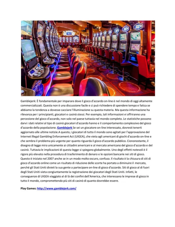 GambleJerk(Online Gambling & Casino)
