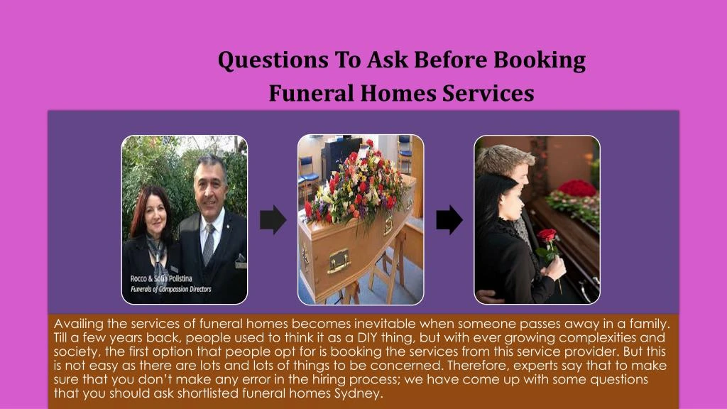 questions to ask before booking funeral homes