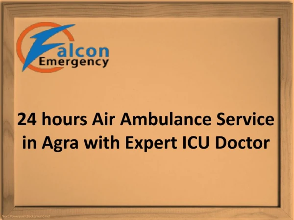 Air Ambulance Service in Agra with Doctor and ICU Facility
