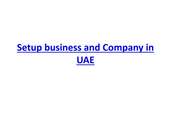 BusinessSetup Dubai