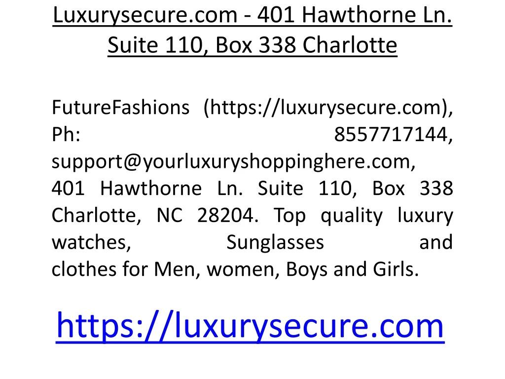 luxurysecure com 401 hawthorne ln suite
