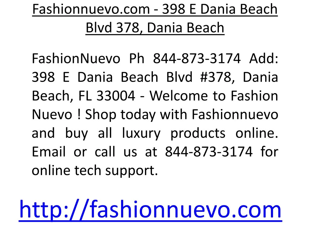 fashionnuevo com 398 e dania beach blvd 378 dania