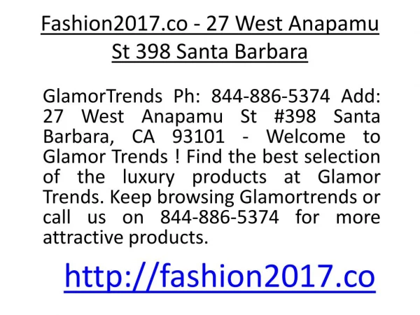 Fashion2017.co - 27 West Anapamu St 398 Santa Barbara - Fashion2017.co - 27 West Anapamu St 398 Santa Barbara, CA 93101