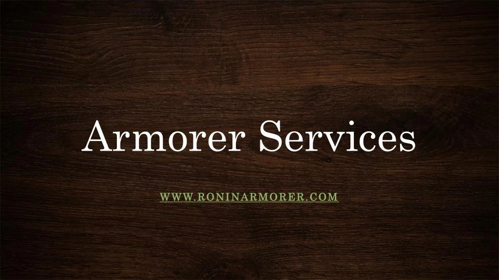 armorer services
