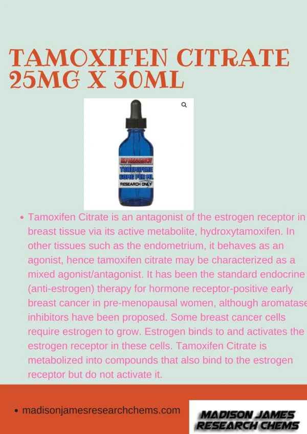 Tamoxifen Citrate 25mg x 30ml
