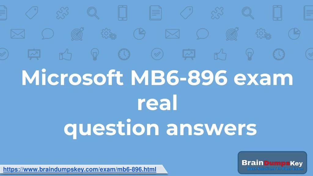 microsoft mb6 896 exam real question answers