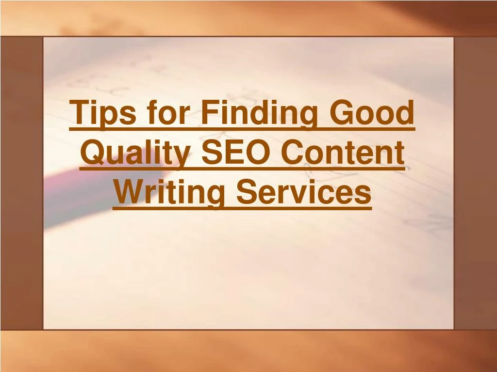 tips for finding good quality seo content writing services