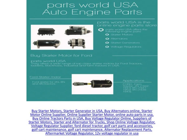 Buy Auto Parts in USA