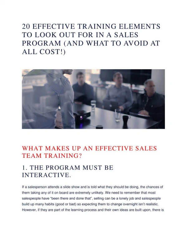 Sales Training In Dubai