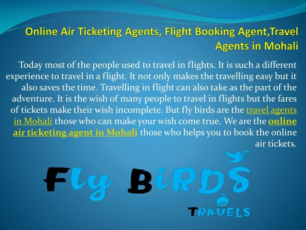 online air ticketing agents flight booking agent travel agents in mohali
