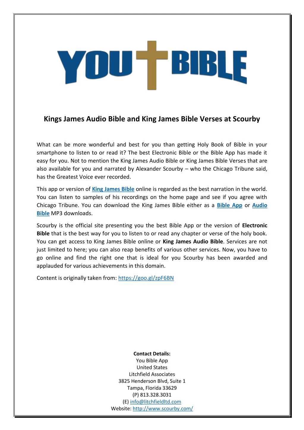 kings james audio bible and king james bible