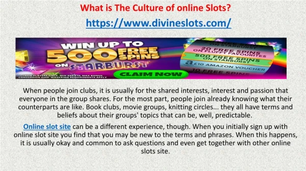 What is The Culture of online Slots?