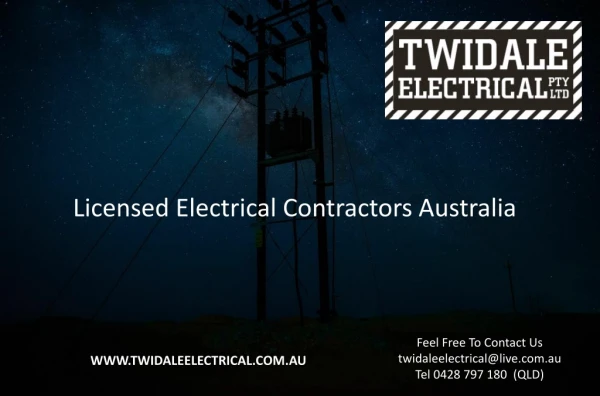Licensed Electrical Contractors Australia - Twidale Electrical