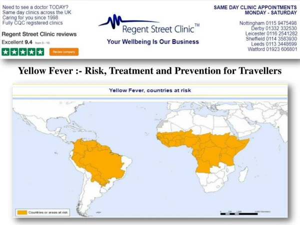 Yellow Fever - Risk, Treatment and Prevention for Travellers