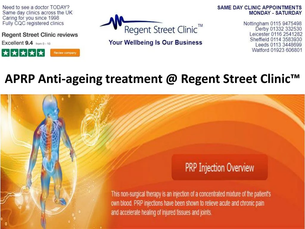 aprp anti ageing treatment @ regent street clinic