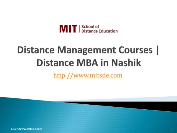 Distance Management Courses | Correspondence MBA | Distance MBA in Nashik