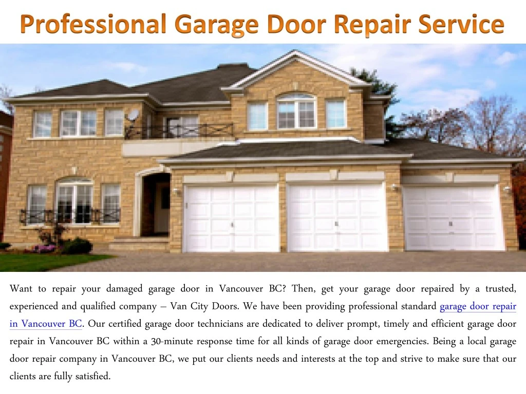 want to repair your damaged garage door