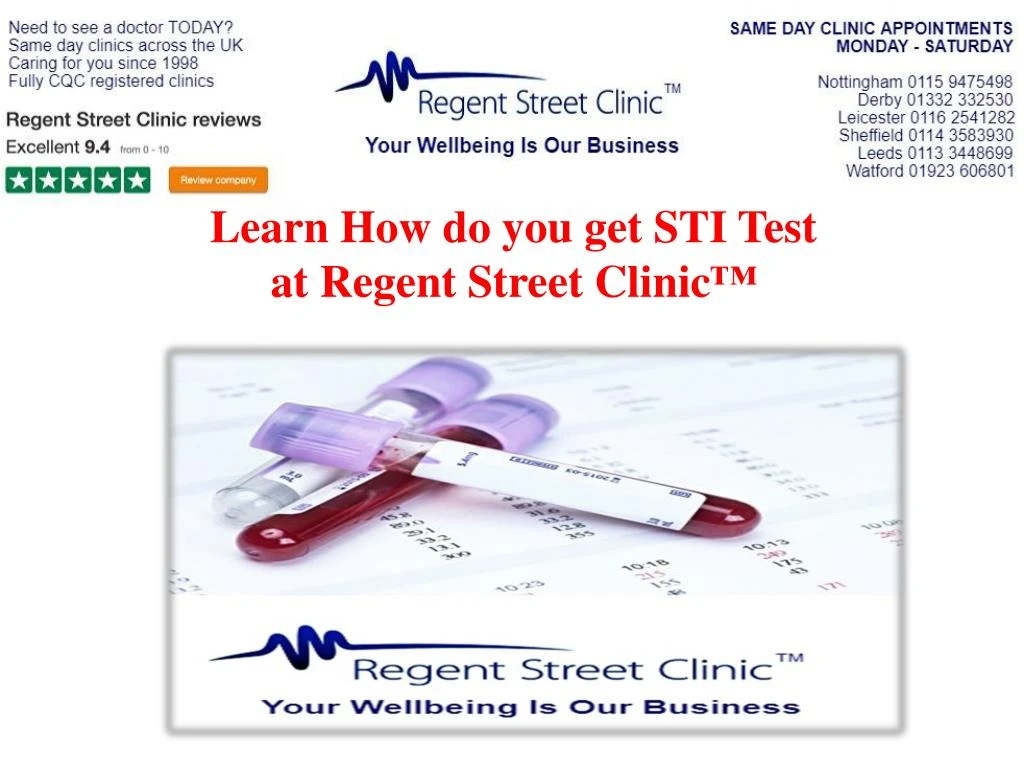 learn how do you get sti test at regent street