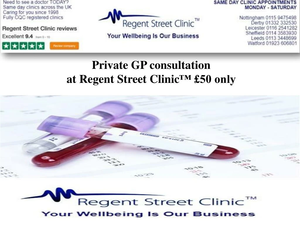 private gp consultation at regent street clinic