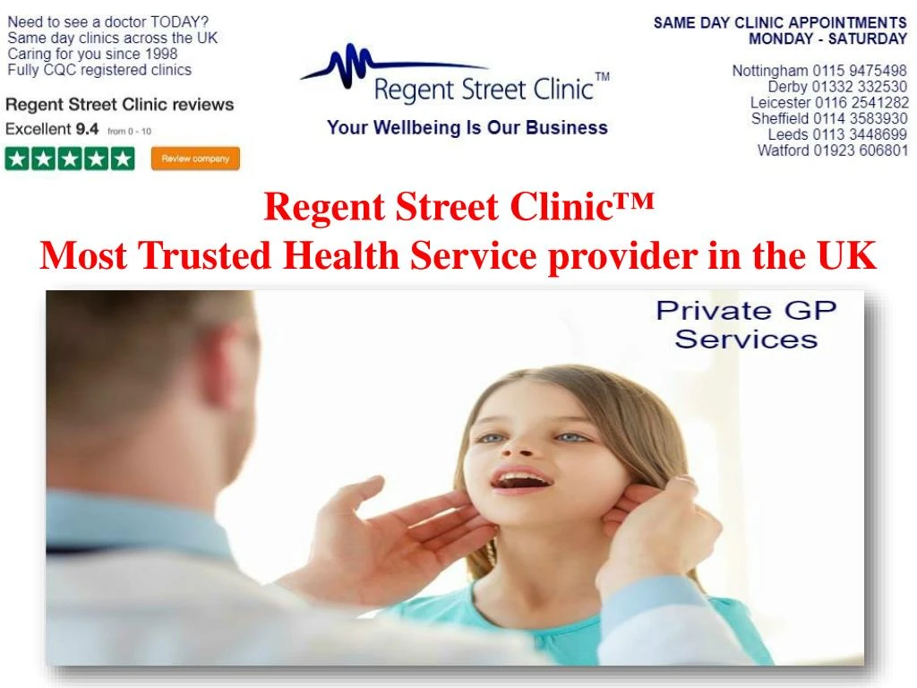 regent street clinic most trusted health service