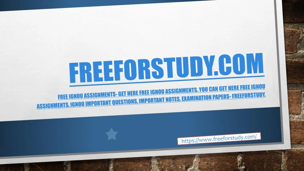 freeforstudy com