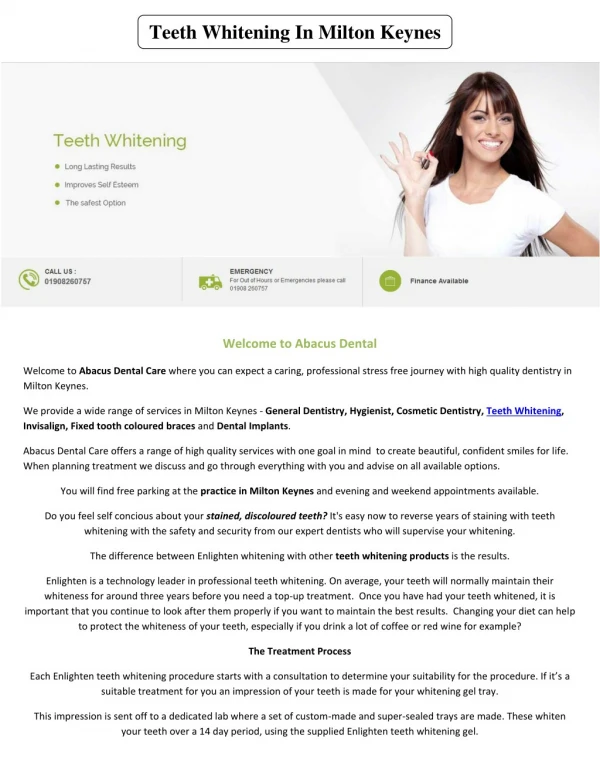 Professional Teeth Whitening at Abacus Dental