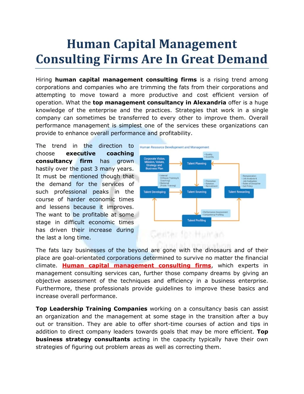 human capital management consulting firms