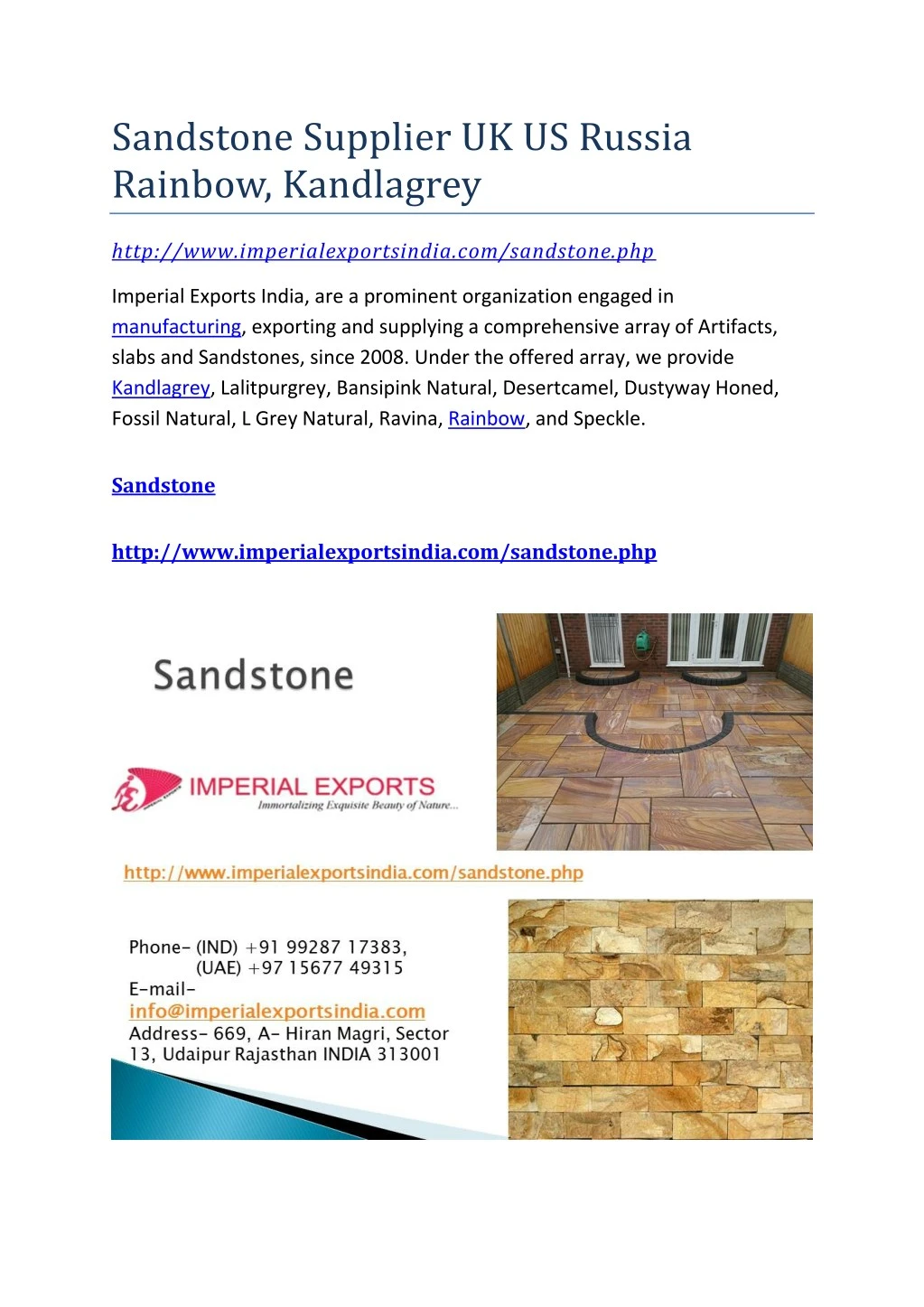 sandstone supplier uk us russia rainbow kandlagrey