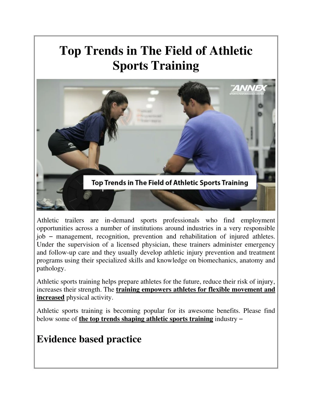 top trends in the field of athletic sports