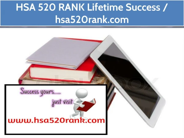 HSA 520 RANK Lifetime Success / hsa520rank.com