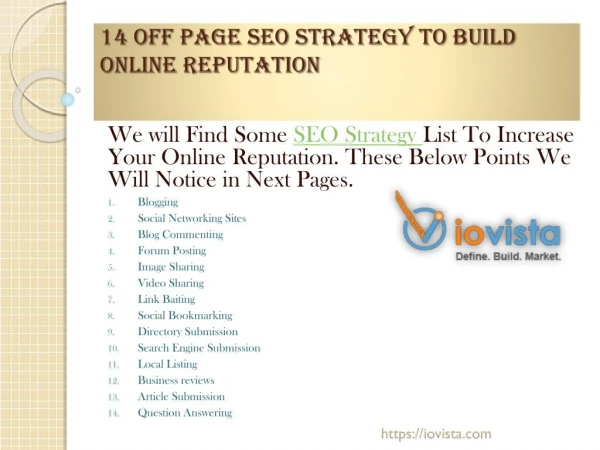 14 Off Page SEO Strategy to put together Online Reputation