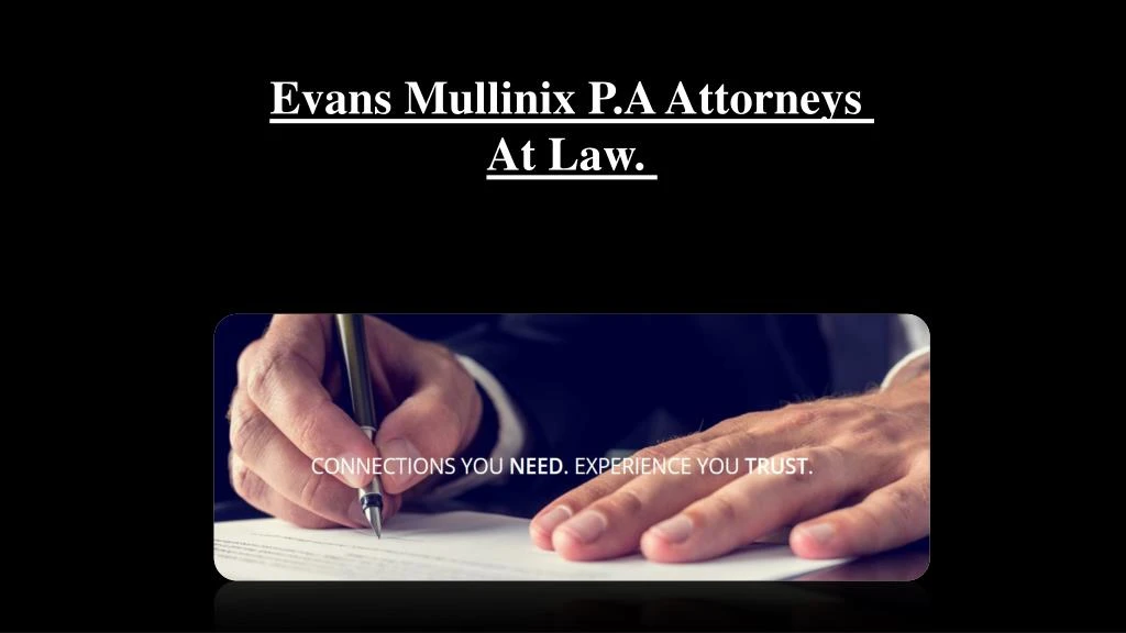 evans mullinix p a attorneys at law