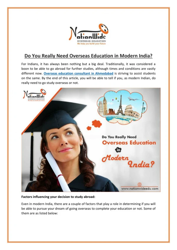 Aspiring To Study Abroad? Take Help of Student Visa Consultancy In Ahmedabad
