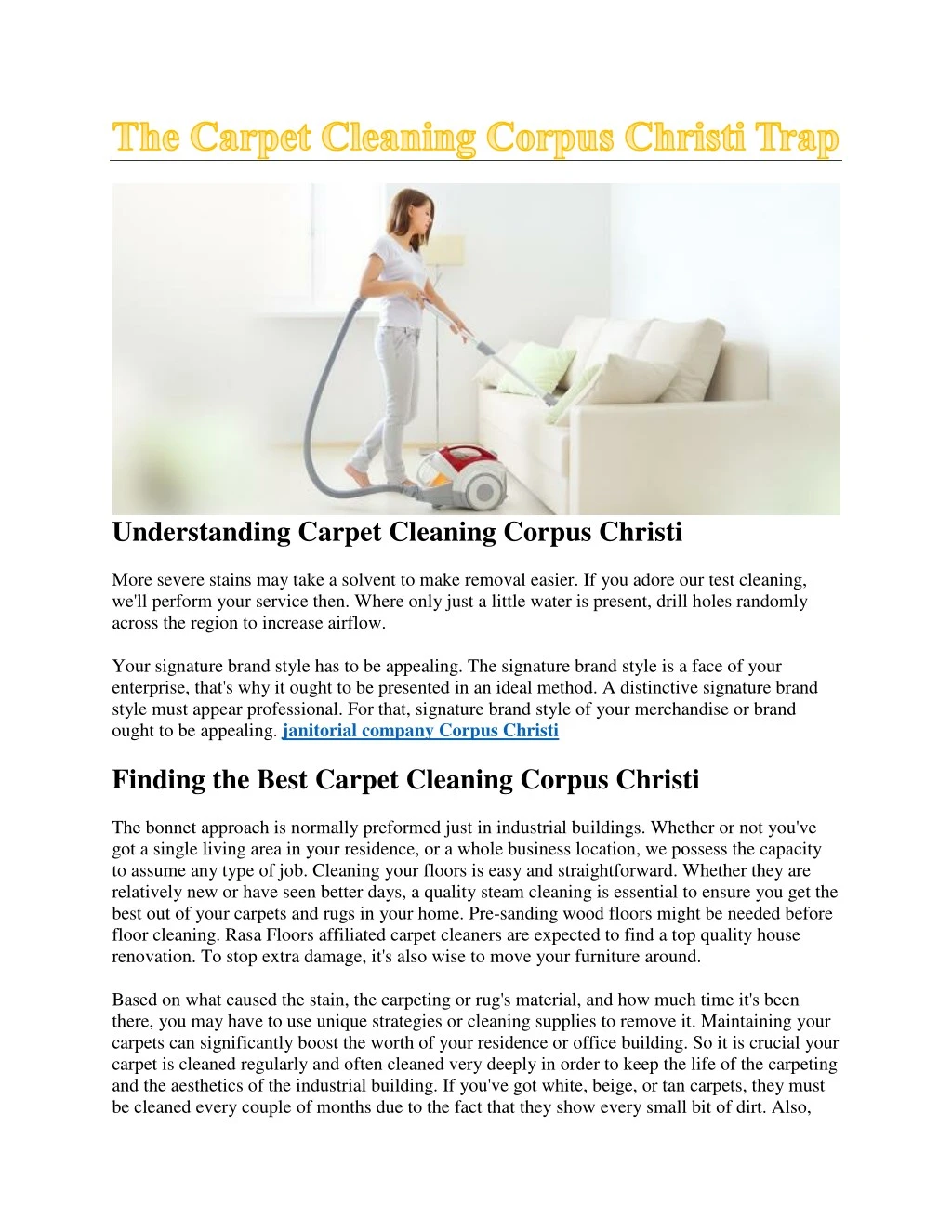 understanding carpet cleaning corpus christi