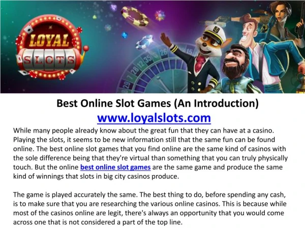 Best Online Slot Games (An Introduction)