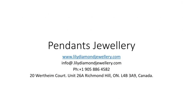 Low Pricing Pendants Jewelry at Lily Diamond Jewellery