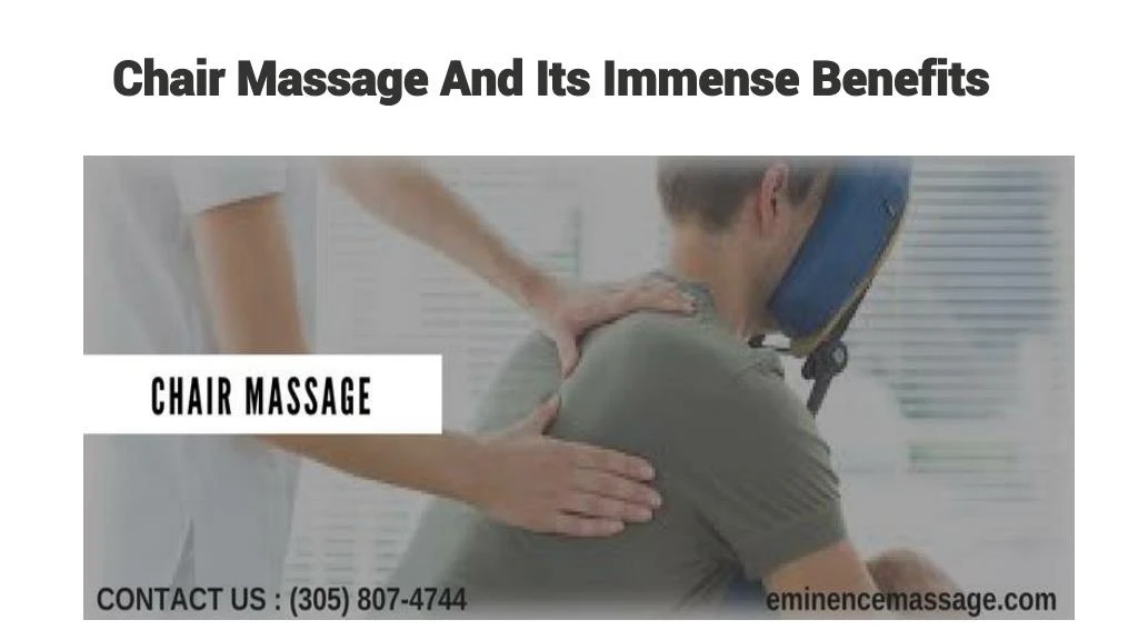 chair massage and its immense benefits