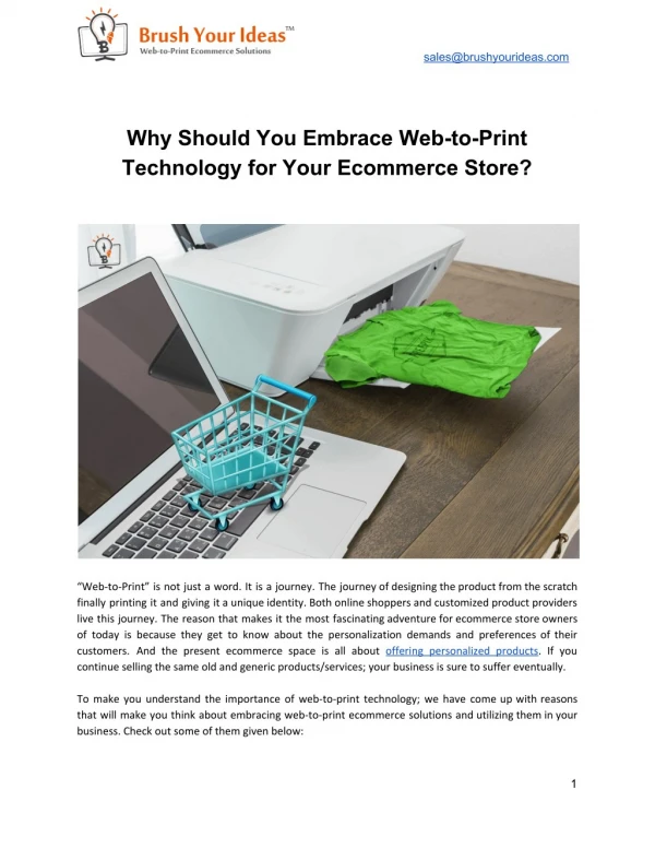 Why Should You Embrace Web-to-Print Technology for Your Ecommerce Store?