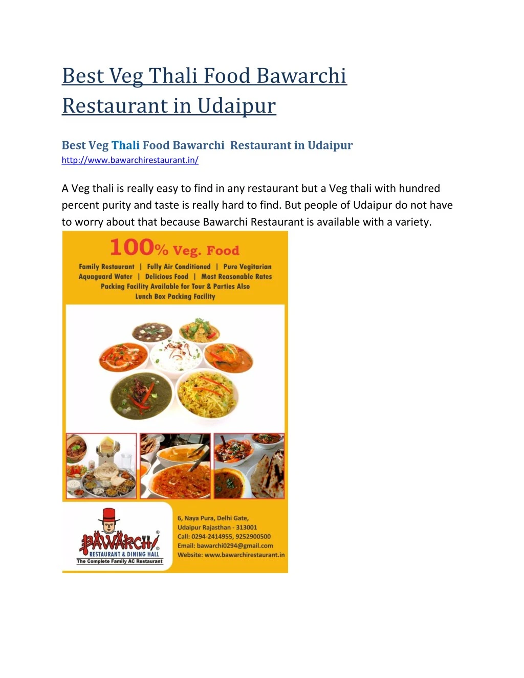 best veg thali food bawarchi restaurant