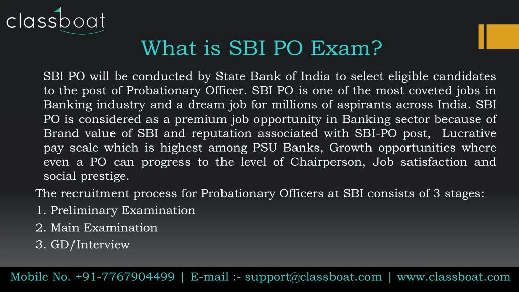 what is sbi po exam