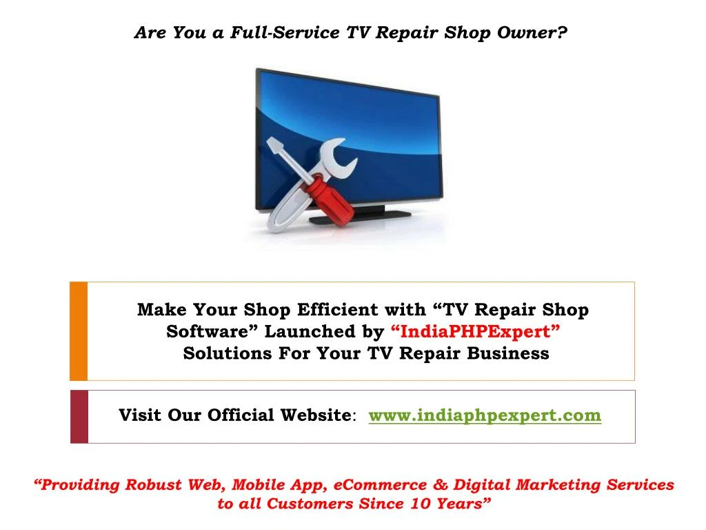 are you a full service tv repair shop owner