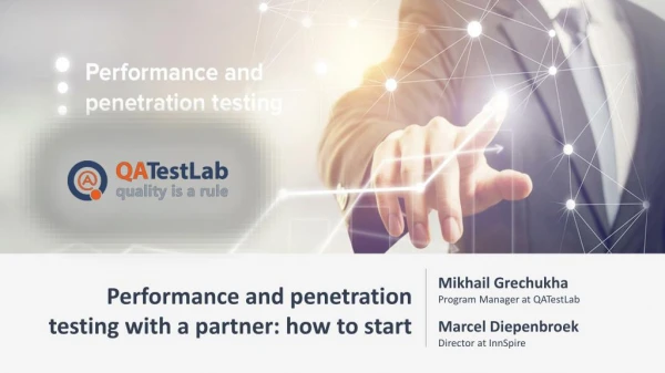 Performance and penetration testing with a partner: how to start