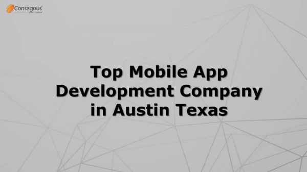 Top Mobile App Development company in Austin Texas