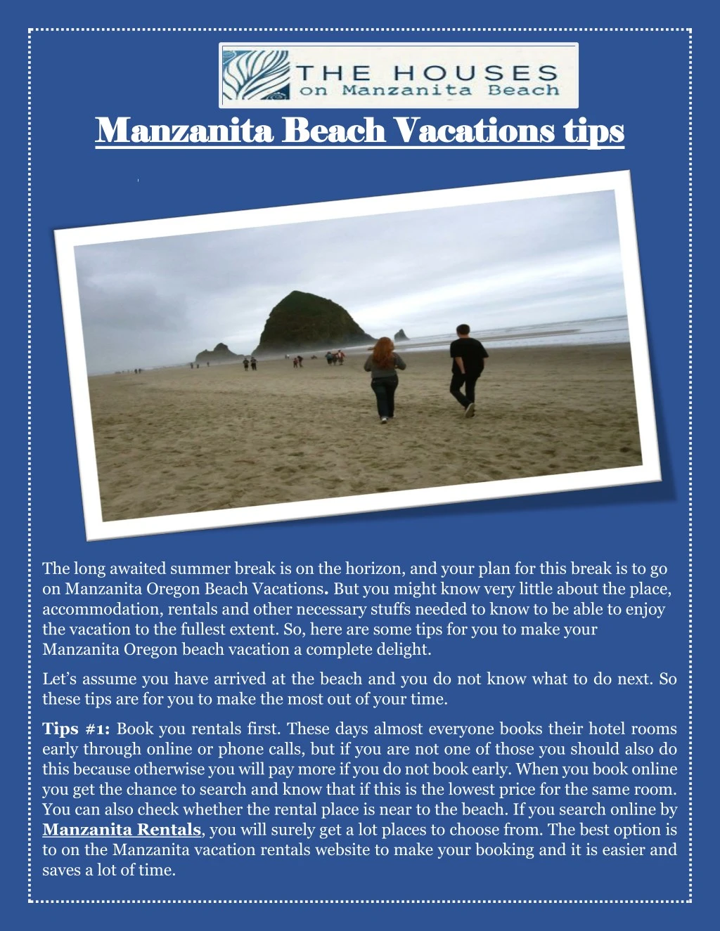 manzanita beach vacations manzanita beach