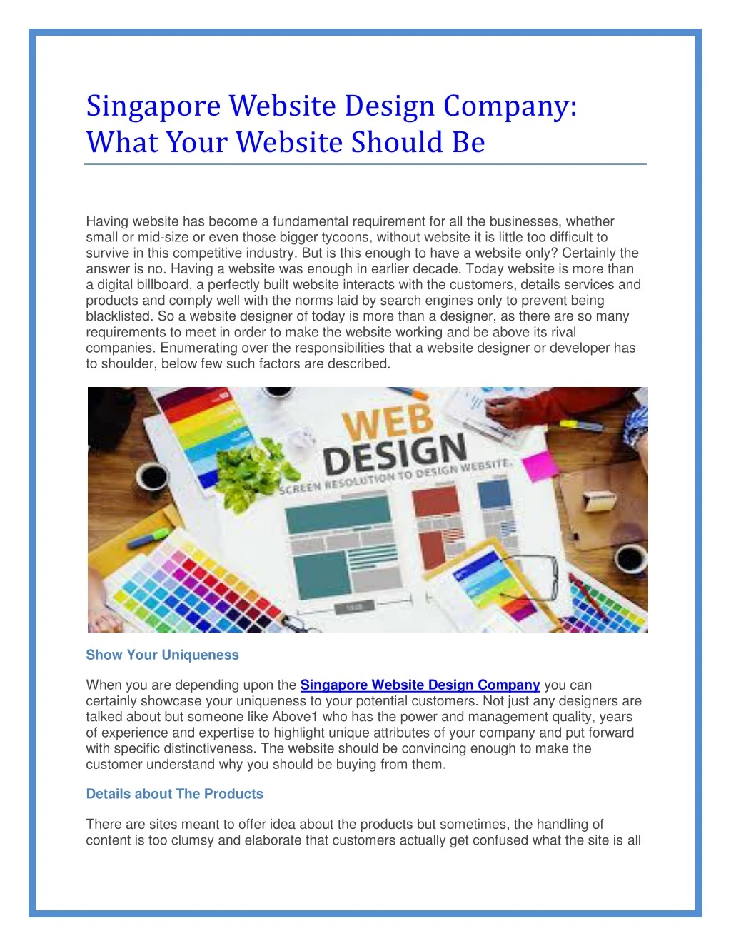 singapore website design company what your