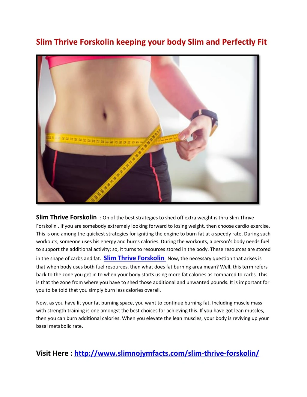 slim thrive forskolin keeping your body slim