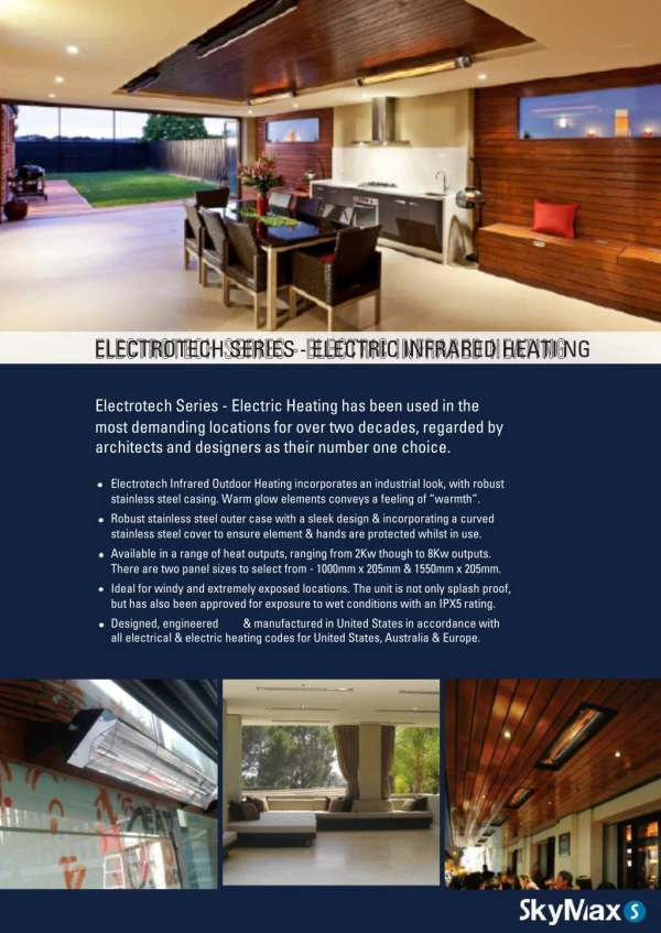 Skymax Electrotech Infrared Heaters Brochure